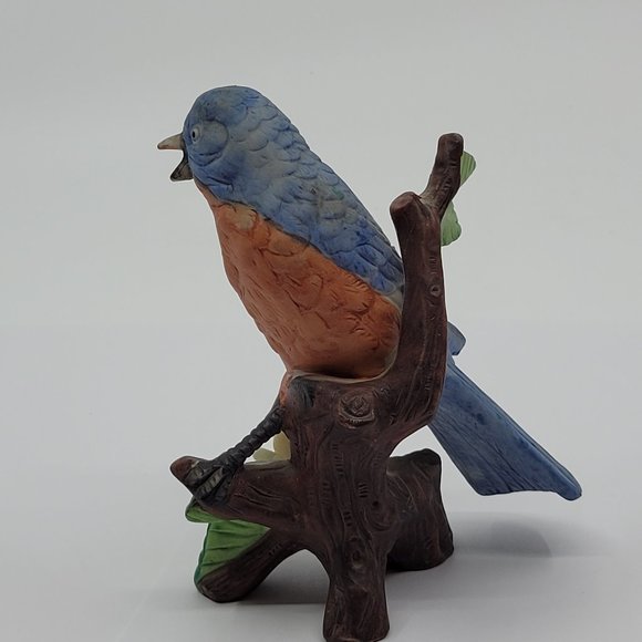 Bluebird on Branch with Flower Decorative Figure - Picture 3 of 11